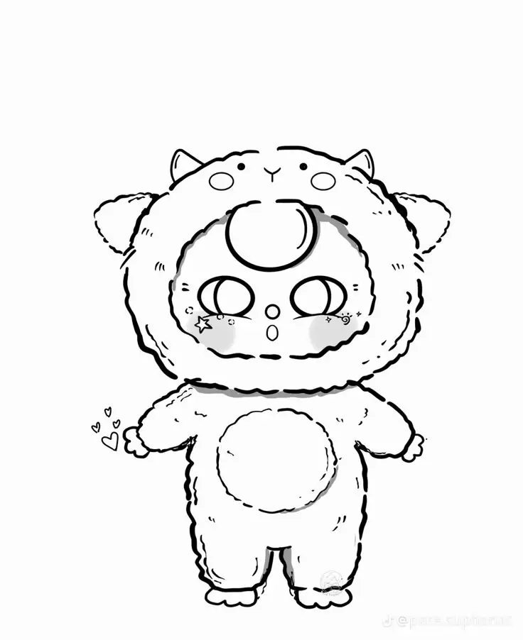 Tranh Tô Màu Anime Cute Đơn Giản Cho Các Bạn Trẻ 24