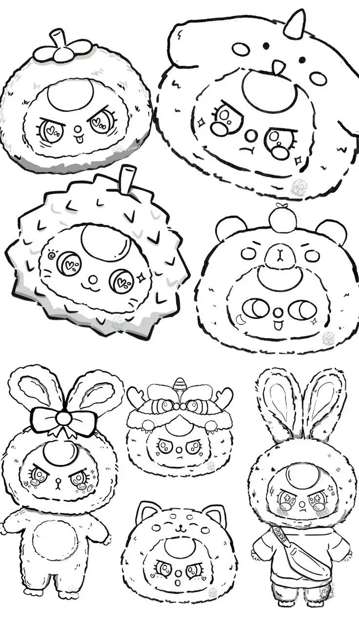 Tranh Tô Màu Anime Cute Đơn Giản Cho Các Bạn Trẻ 25