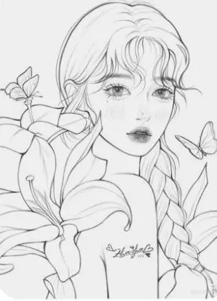 Tranh Tô Màu Anime Cute Đơn Giản Cho Các Bạn Trẻ 27