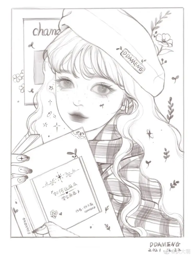 Tranh Tô Màu Anime Cute Đơn Giản Cho Các Bạn Trẻ 28