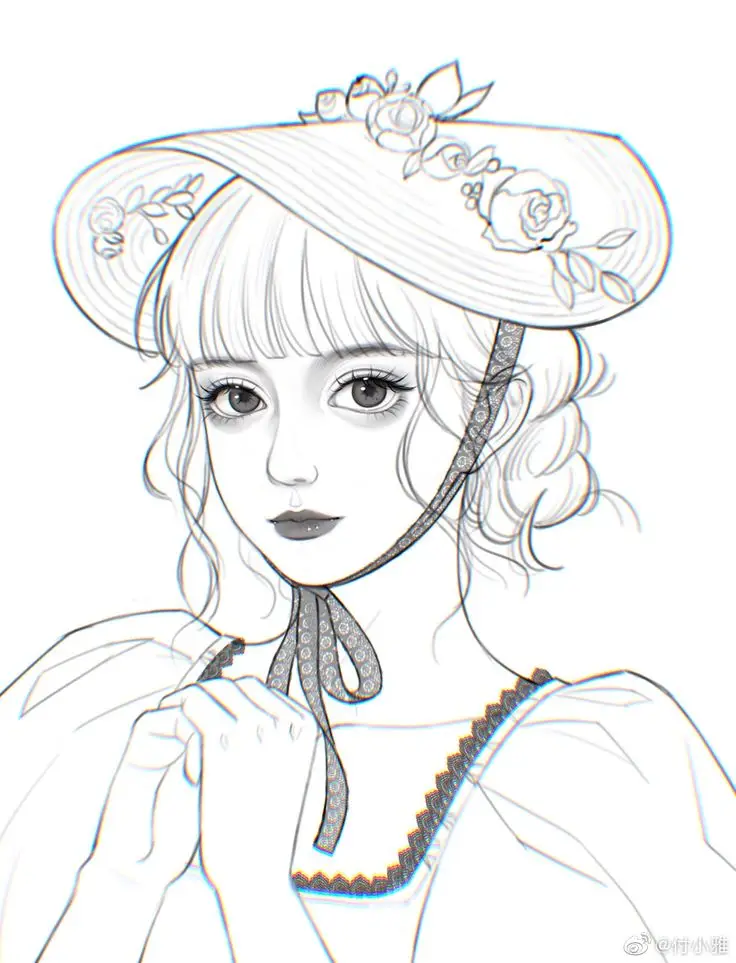 Tranh Tô Màu Anime Cute Đơn Giản Cho Các Bạn Trẻ 29