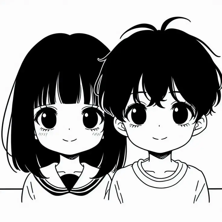 Tranh Tô Màu Anime Cute Đơn Giản Cho Các Bạn Trẻ 31