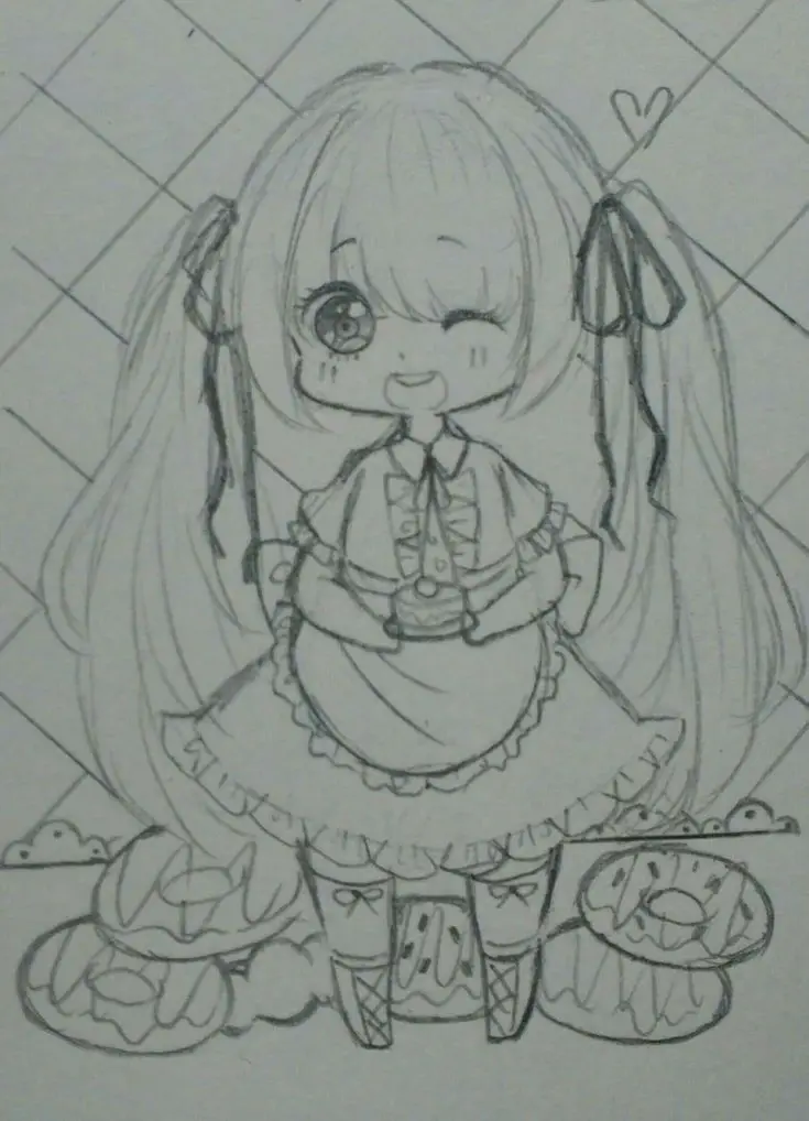 Tranh Tô Màu Anime Cute Đơn Giản Cho Các Bạn Trẻ 37