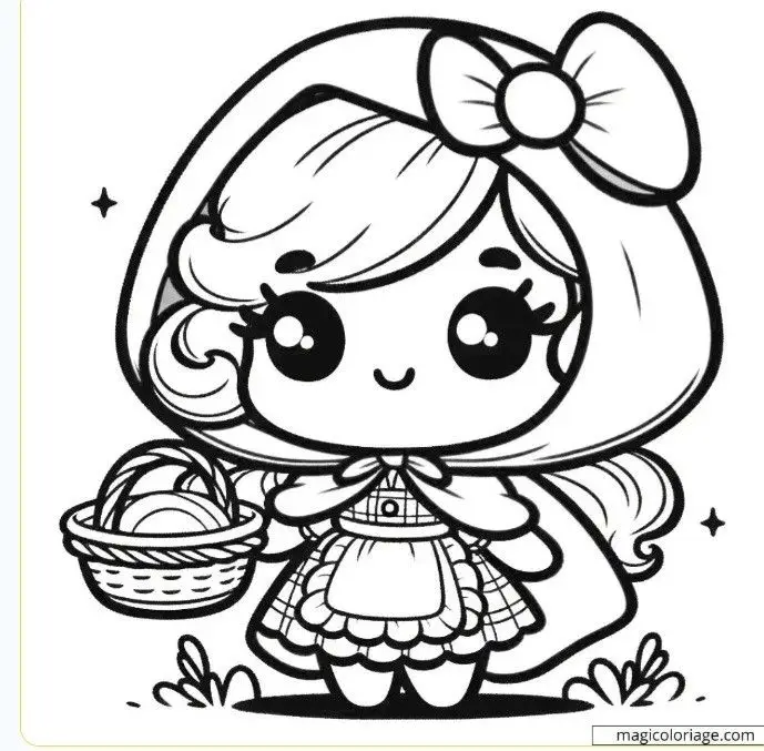 Tranh Tô Màu Anime Cute Đơn Giản Cho Các Bạn Trẻ 38