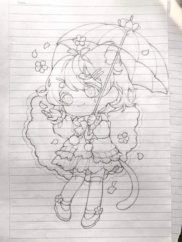 Tranh Tô Màu Anime Cute Đơn Giản Cho Các Bạn Trẻ 39