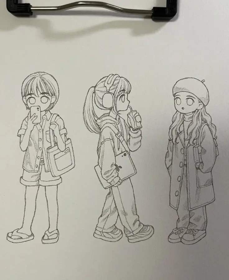 Tranh Tô Màu Anime Cute Đơn Giản Cho Các Bạn Trẻ 44