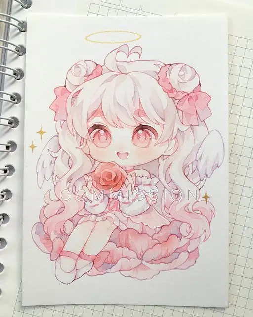 Tranh Tô Màu Anime Cute Đơn Giản Cho Các Bạn Trẻ 46