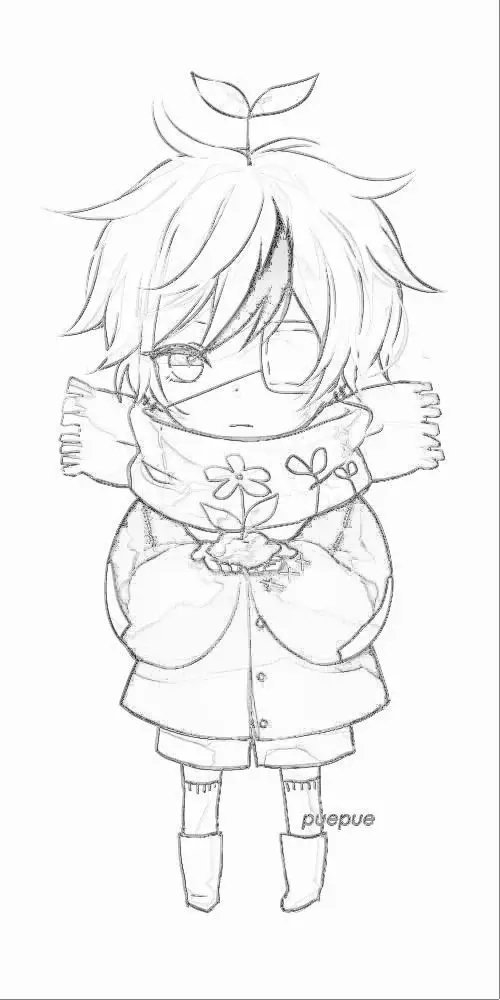 Tranh Tô Màu Anime Cute Đơn Giản Cho Các Bạn Trẻ 55