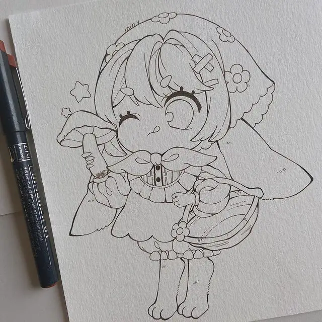 Tranh Tô Màu Anime Cute Đơn Giản Cho Các Bạn Trẻ 58