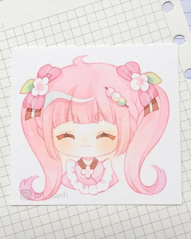 Tranh Tô Màu Anime Cute Đơn Giản Cho Các Bạn Trẻ 62