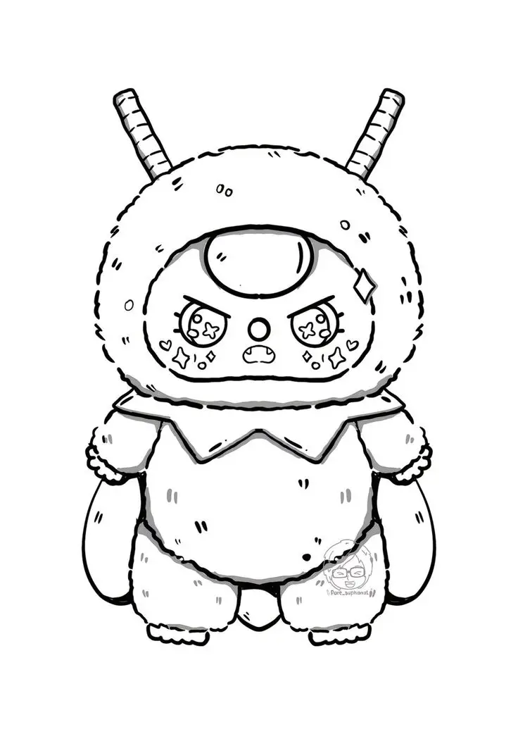 Tranh Tô Màu Anime Cute Đơn Giản Cho Các Bạn Trẻ 65