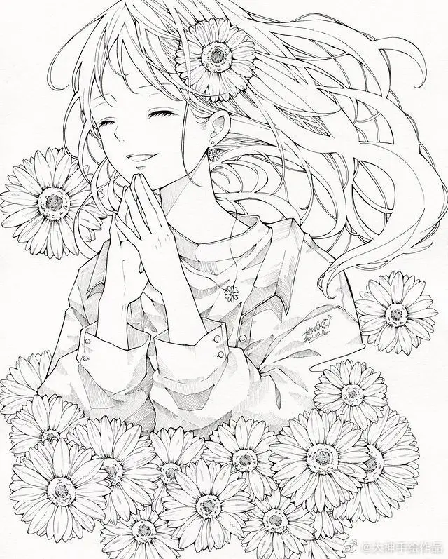 Tranh tô màu anime đẹp nhất cho fans yêu thích 49