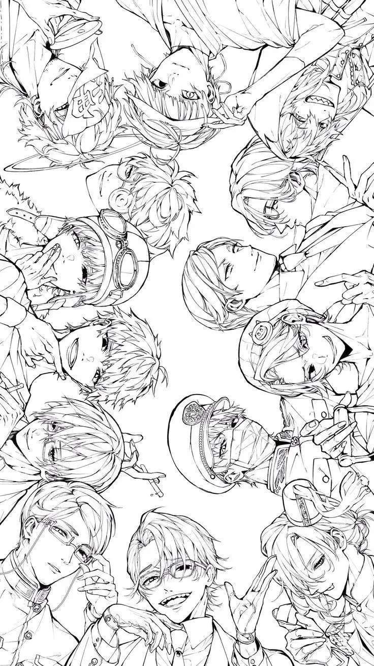 Tranh Tô Màu Anime Nam - Những Nhân Vật Đáng Yêu 6