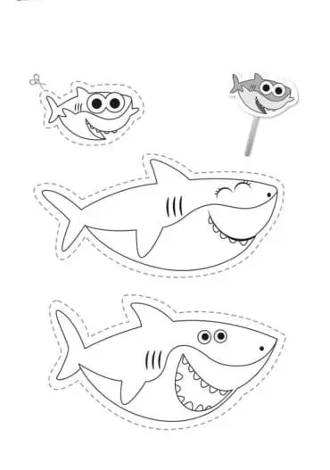 Tranh tô màu Baby Shark – Hình ảnh vui tươi cho bé yêu 8