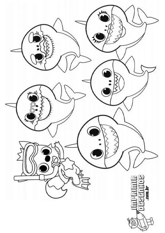 Tranh tô màu Baby Shark – Hình ảnh vui tươi cho bé yêu 23