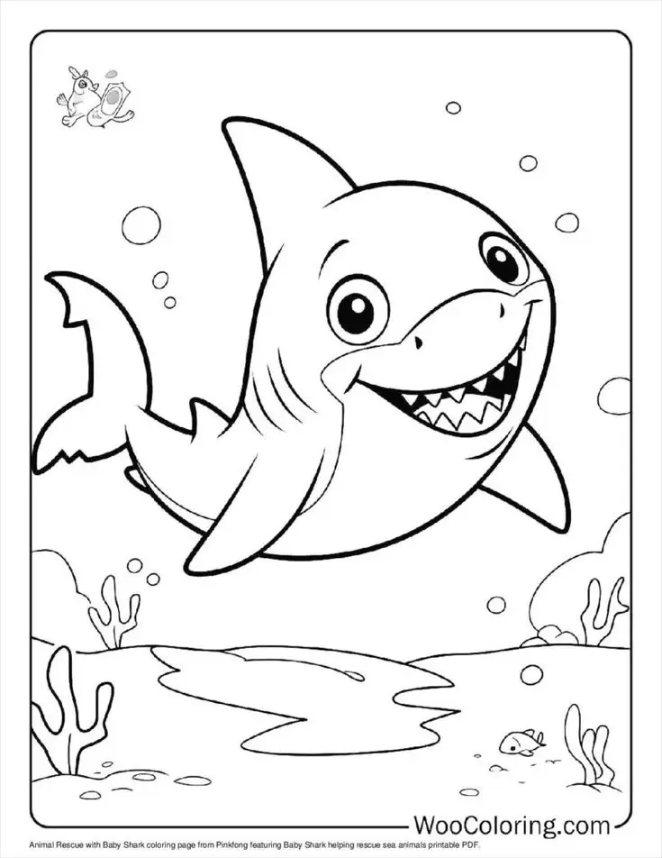 Tranh tô màu Baby Shark – Hình ảnh vui tươi cho bé yêu 31