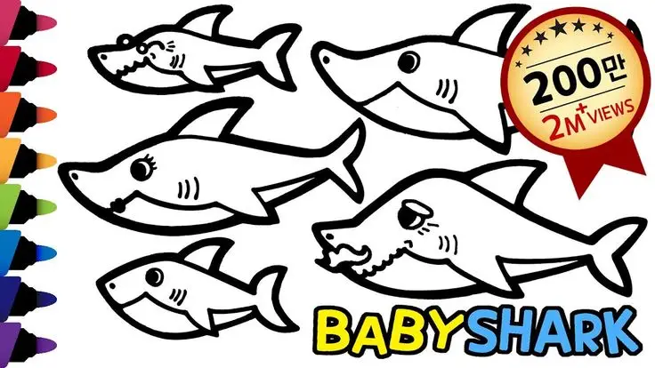 Tranh tô màu Baby Shark – Hình ảnh vui tươi cho bé yêu 40