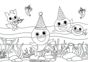 Tranh tô màu Baby Shark – Hình ảnh vui tươi cho bé yêu 55