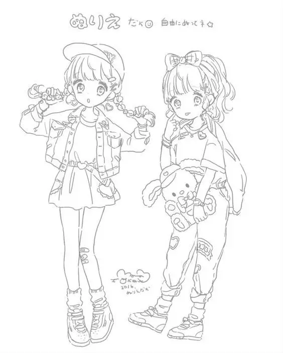 Tranh Tô Màu Bạn Gái - Những Hình Ảnh Đáng Yêu Để Tô 10