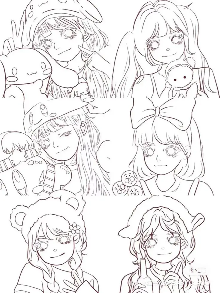 Tranh Tô Màu Bạn Gái - Những Hình Ảnh Đáng Yêu Để Tô 18
