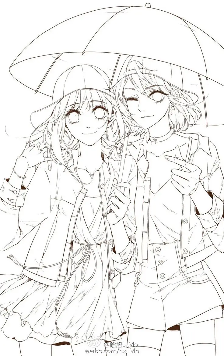 Tranh Tô Màu Bạn Gái - Những Hình Ảnh Đáng Yêu Để Tô 21