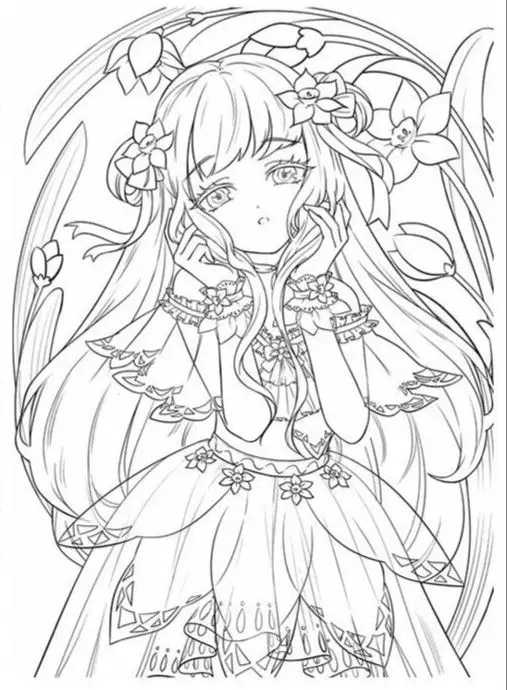 Tranh Tô Màu Bạn Gái - Những Hình Ảnh Đáng Yêu Để Tô 36