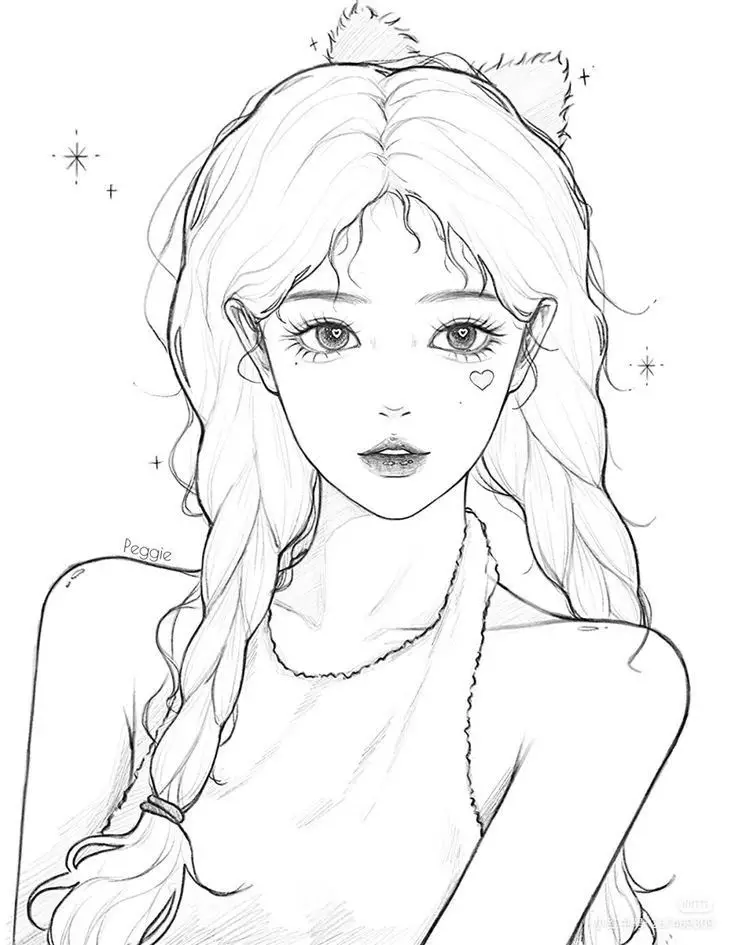 Tranh Tô Màu Bạn Gái - Những Hình Ảnh Đáng Yêu Để Tô 39