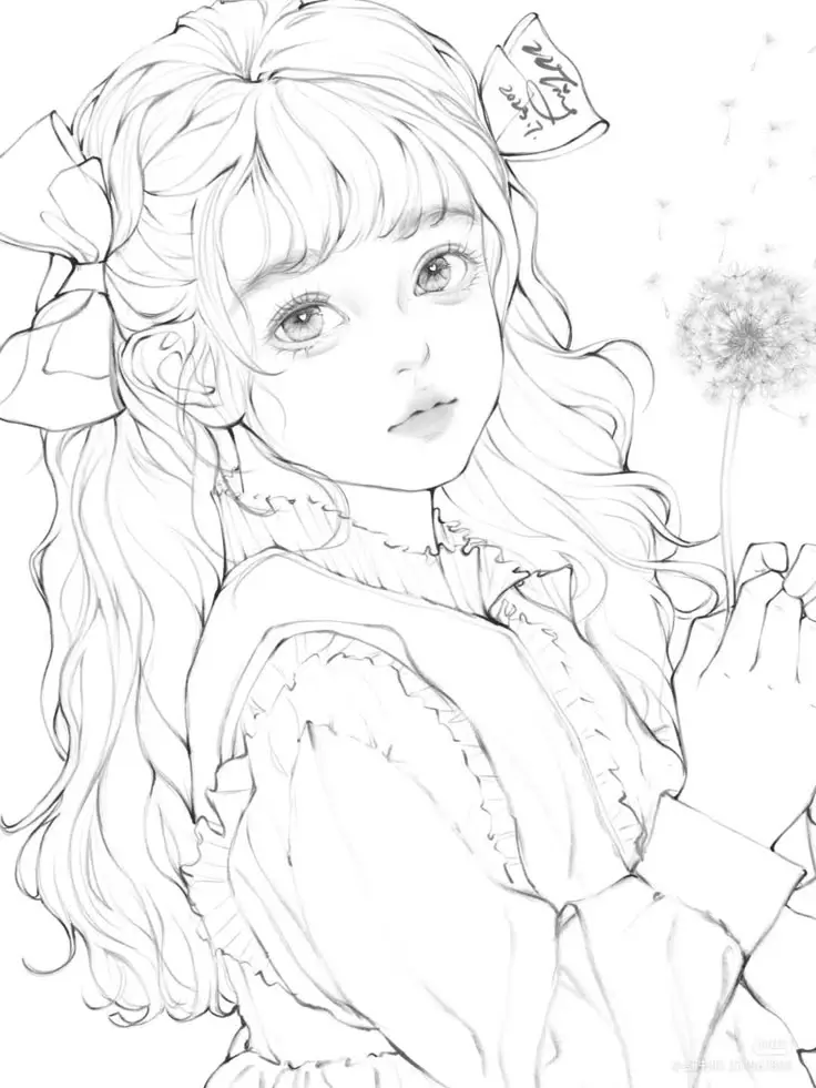 Tranh Tô Màu Bạn Gái - Những Hình Ảnh Đáng Yêu Để Tô 58