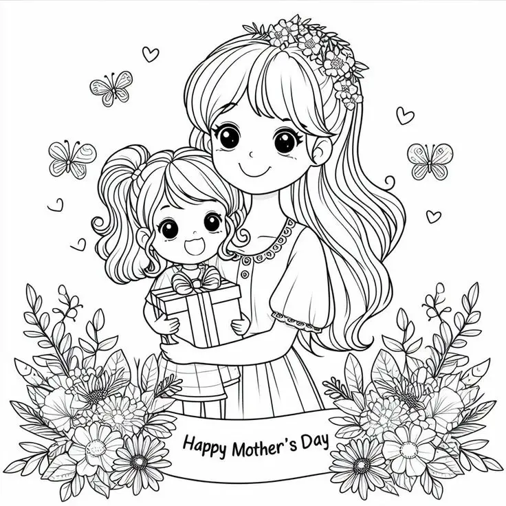 Tranh Tô Màu Bạn Gái - Những Hình Ảnh Đáng Yêu Để Tô 69