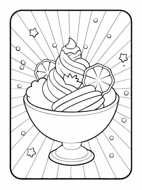 Tranh tô màu bánh kem: Hình ảnh ngọt ngào cho các bé 5