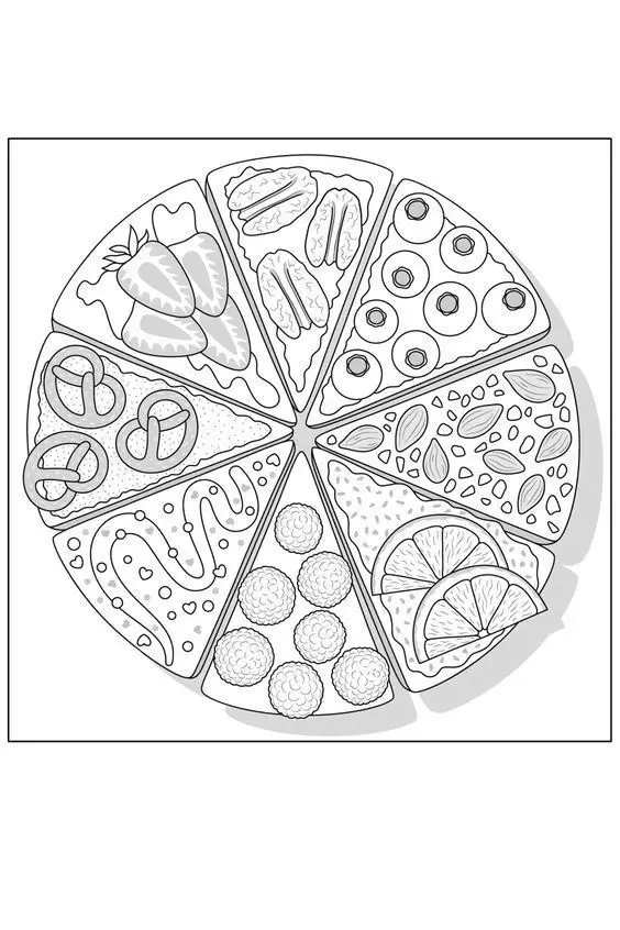 Tranh tô màu bánh kem: Hình ảnh ngọt ngào cho các bé 6