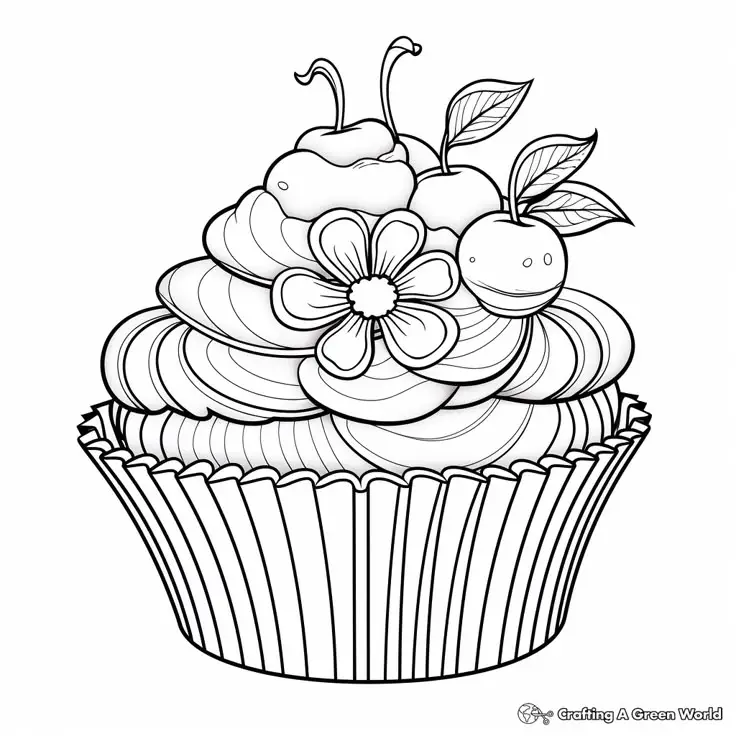 Tranh tô màu bánh kem: Hình ảnh ngọt ngào cho các bé 18