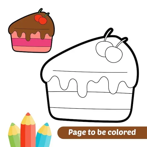 Tranh tô màu bánh kem: Hình ảnh ngọt ngào cho các bé 42