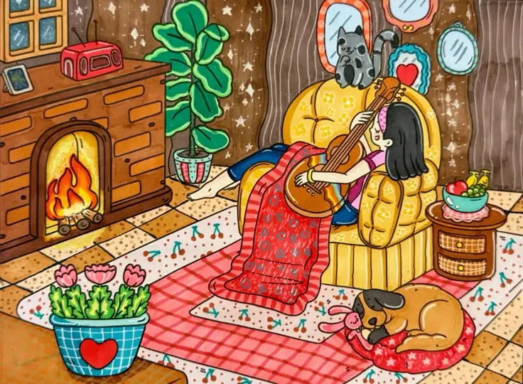 Tranh Tô Màu Bình Yên - Những Hình Ảnh Giúp Giảm Stress 13