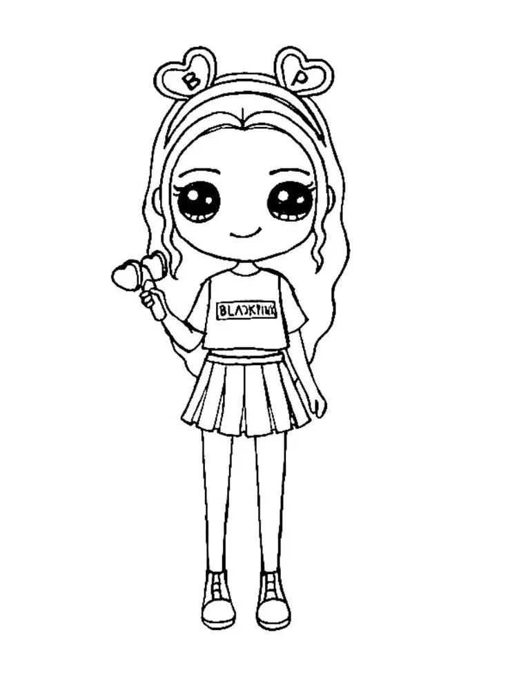 Tranh tô màu blackpink chibi cute cho fan hâm mộ 4