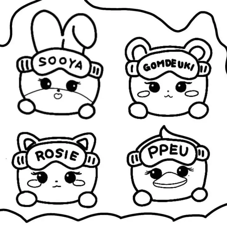 Tranh tô màu blackpink chibi cute cho fan hâm mộ 6