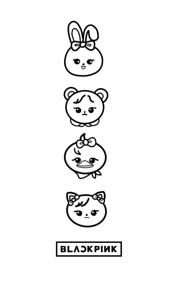 Tranh tô màu blackpink chibi cute cho fan hâm mộ 8