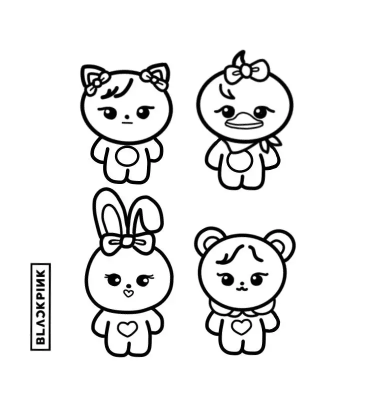 Tranh tô màu blackpink chibi cute cho fan hâm mộ 9