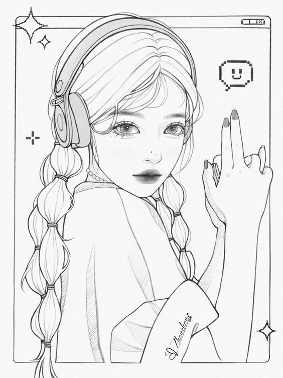 Tranh tô màu blackpink chibi cute cho fan hâm mộ 26