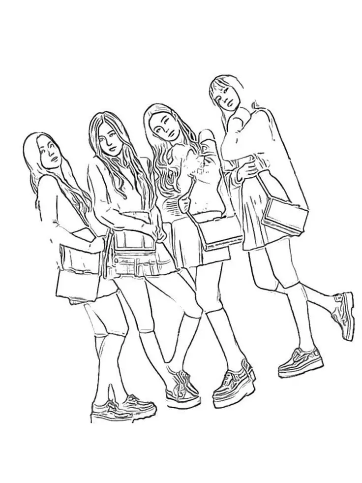 Tranh tô màu blackpink chibi cute cho fan hâm mộ 28
