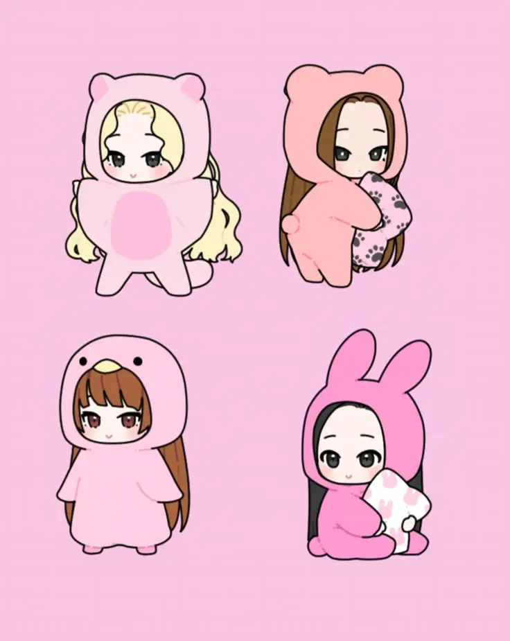 Tranh tô màu blackpink chibi cute cho fan hâm mộ 32