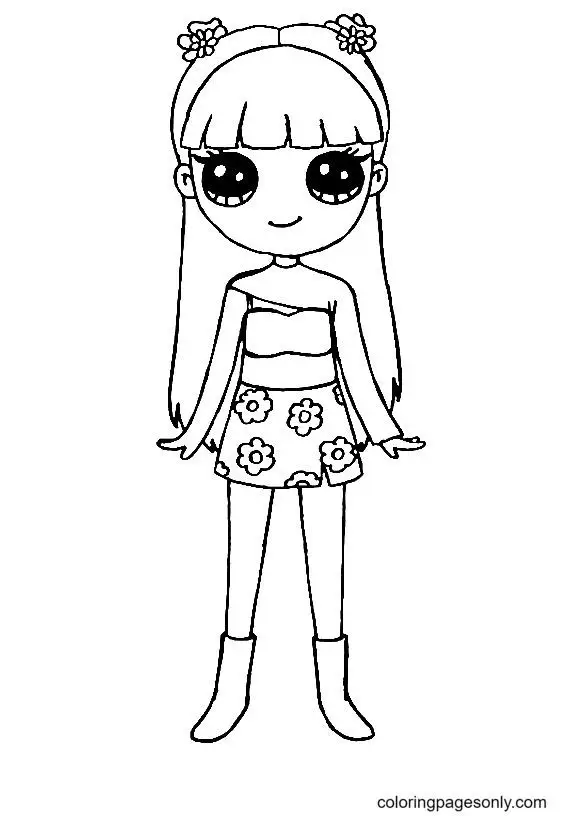 Tranh tô màu blackpink chibi cute cho fan hâm mộ 35