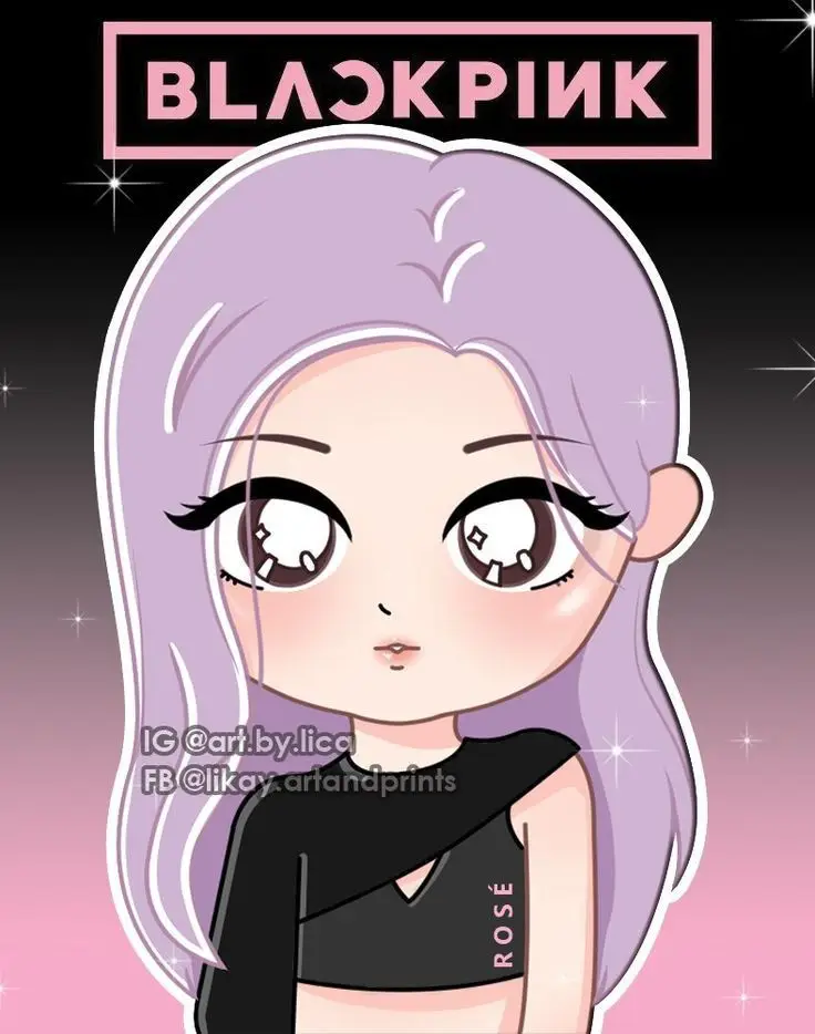 Tranh tô màu blackpink chibi cute cho fan hâm mộ 59