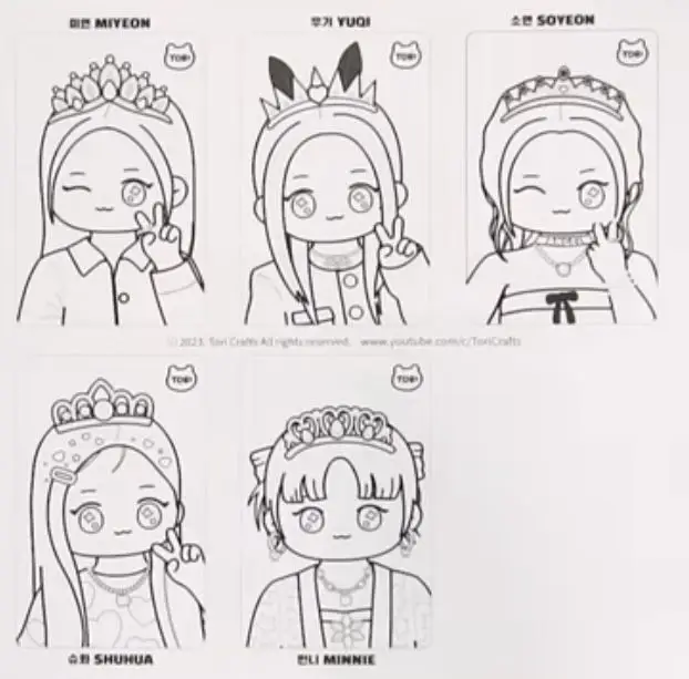 Tranh tô màu blackpink chibi cute cho fan hâm mộ 62
