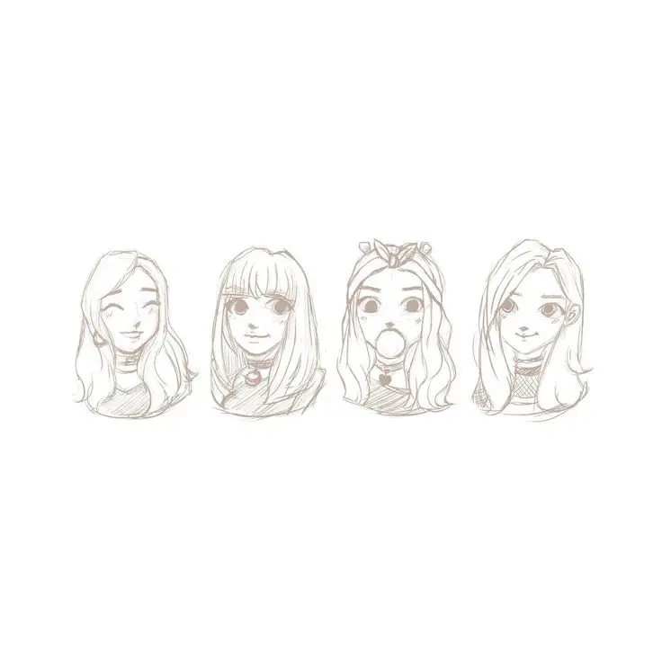Tranh tô màu blackpink chibi cute cho fan hâm mộ 65