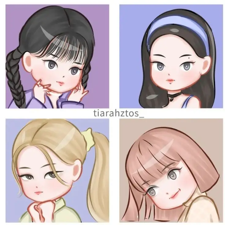 Tranh tô màu blackpink chibi cute cho fan hâm mộ 66