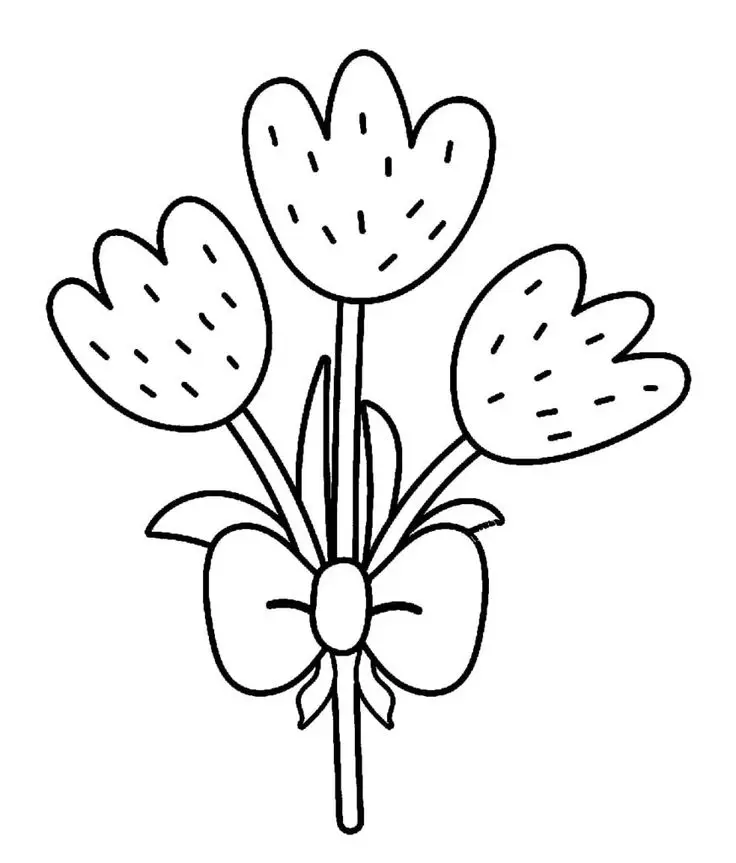 Tranh tô màu bông hoa 5 cánh rực rỡ 31