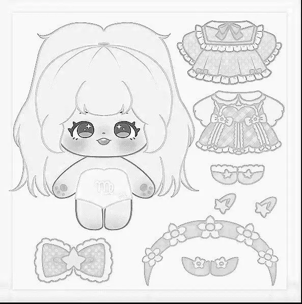 Tranh Tô Màu Búp Bê Giấy Chibi - Khám Phá Thế Giới Màu Sắc 2