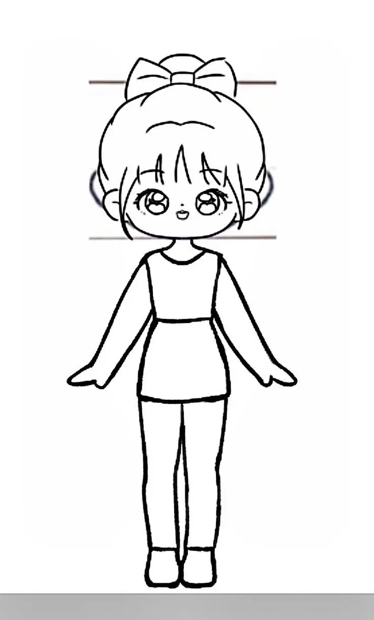 Tranh Tô Màu Búp Bê Giấy Chibi - Khám Phá Thế Giới Màu Sắc 3