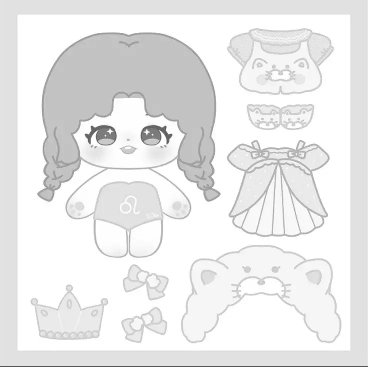 Tranh Tô Màu Búp Bê Giấy Chibi - Khám Phá Thế Giới Màu Sắc 58